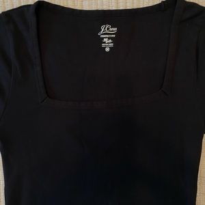 J Crew Perfect Fit black square neck tee in M